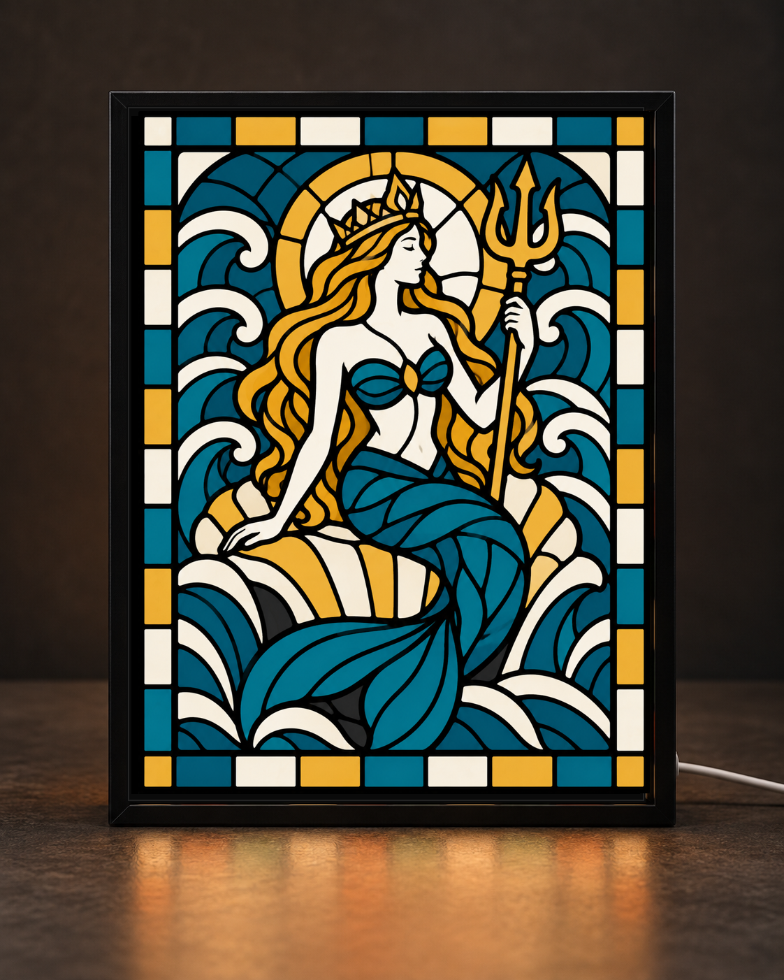 Mermaid stained glass collection